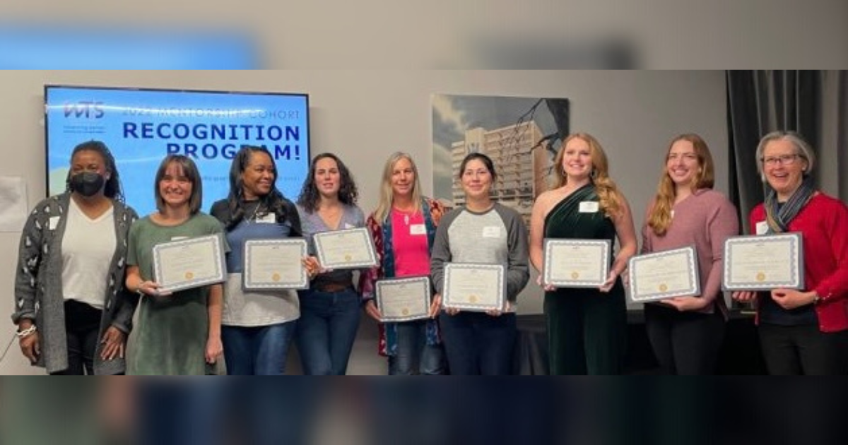 Mentorship Program participants pose with their certificates