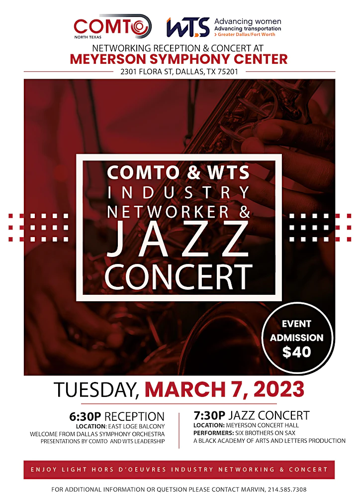 COMTO/WTS Jazz Concert and Reception Notice