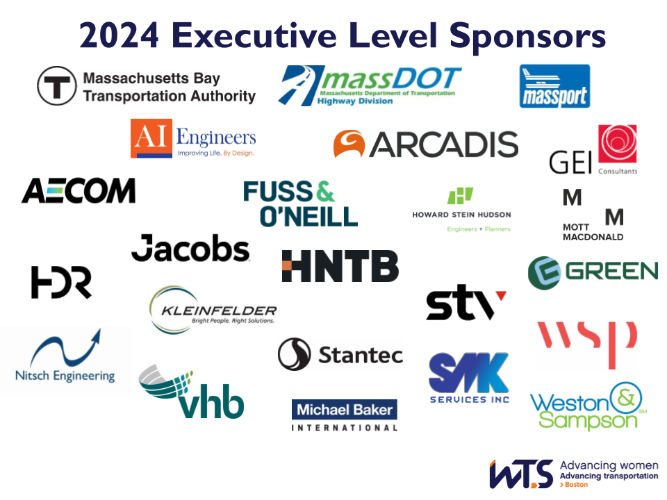 WTS Boston graphic with all executive sponsor logos.