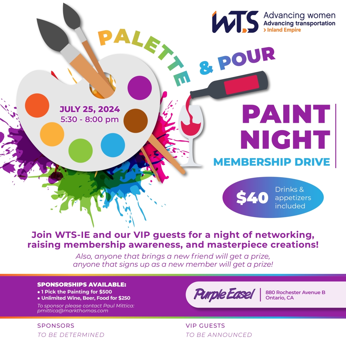 WTS IE Paint Night Flyer