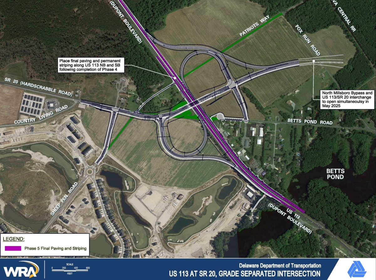 Millsboro bypass Project location Map