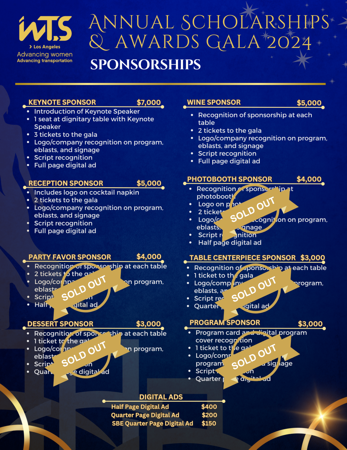 WTS-LA 2024 Gala Sponsorships