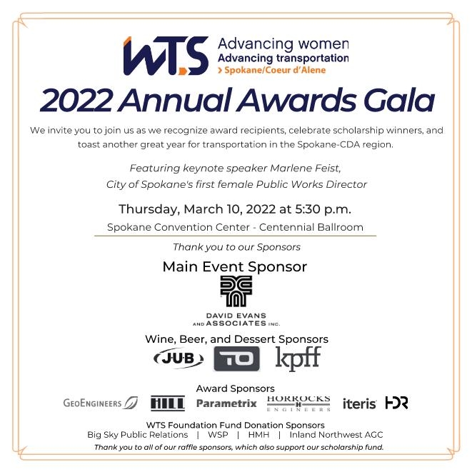 WTS Spokane/Coeur d'Alene: 2022 Annual Awards Gala | WTS