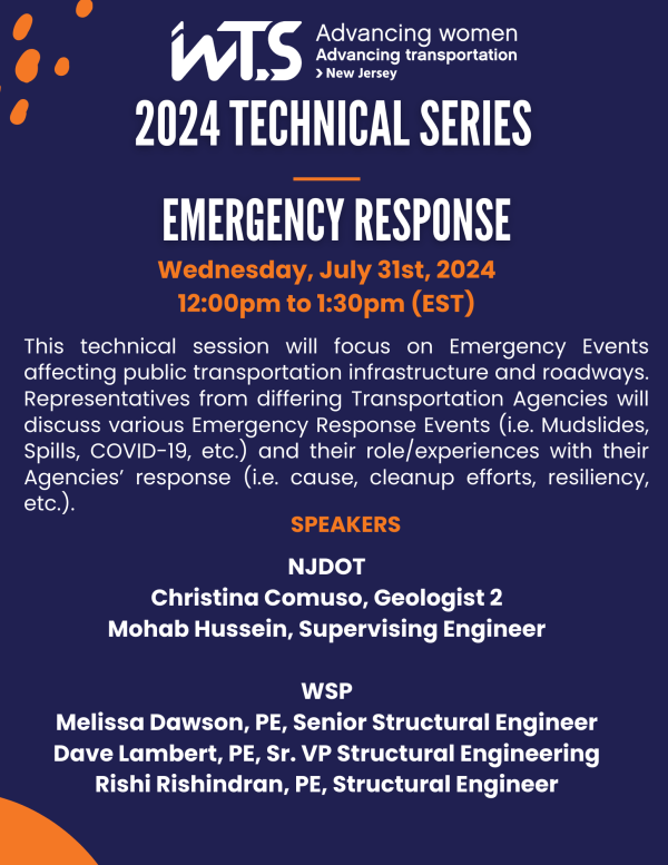 WTS NJ Virtual Session #3 - Emergency Response Projects